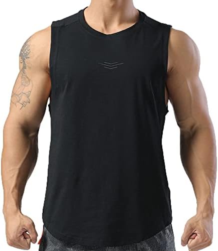 Ychnaım erkek Kolsuz Egzersiz Tankı Tee Gömlek Spor Kas Tank Top Spor Vücut Geliştirme için