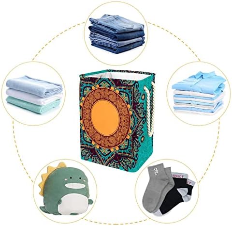 Çamaşır Sepeti Kına Mandala Katlanabilir çamaşır sepetleri Firma çamaşır Kutusu giysi saklama Organizasyon için Banyo