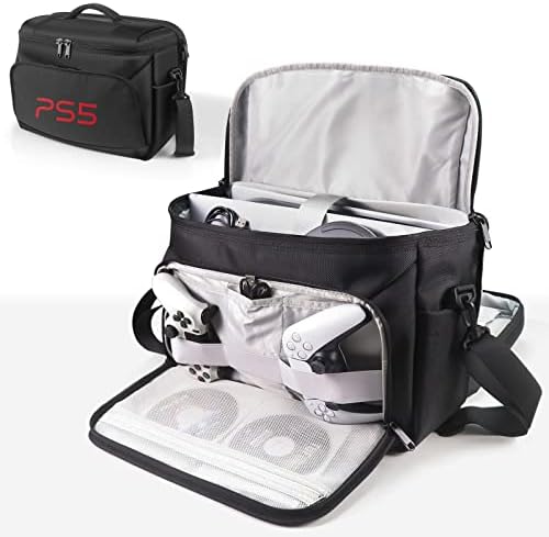 Liboer PS5 saklama çantası için PS5 Play-Station 5 Denetleyici Konsolu Seyahat Taşıma Çantası Oyun Diski Oyun fare