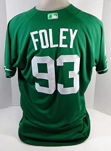 2021 Detroit Tigers Jason Foley 93 Oyun Verilmiş Yeşil Forma St Patricks 46 847 - Oyun Kullanılmış MLB Formaları