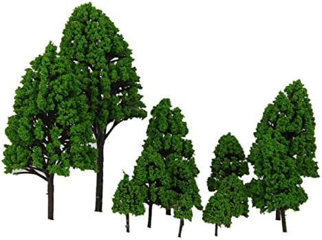 NUPART 12 pcs 2.5-16 cm Karışık Modeli Ağaçları için Model Tren Diorama, DIY El Sanatları, Wargames Sahne Veya Yapı