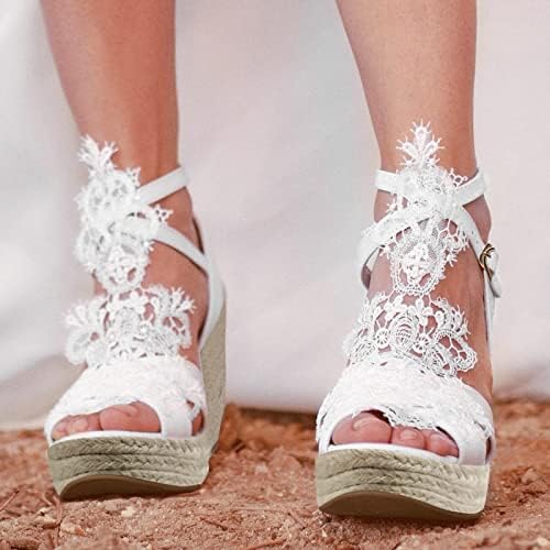 Platform sandaletler Kadın Geniş Yaz Takozlar Sandalet Kama Topuk Örgü Ayakkabı Backless Terlik Ayakkabı Tatil Tatil
