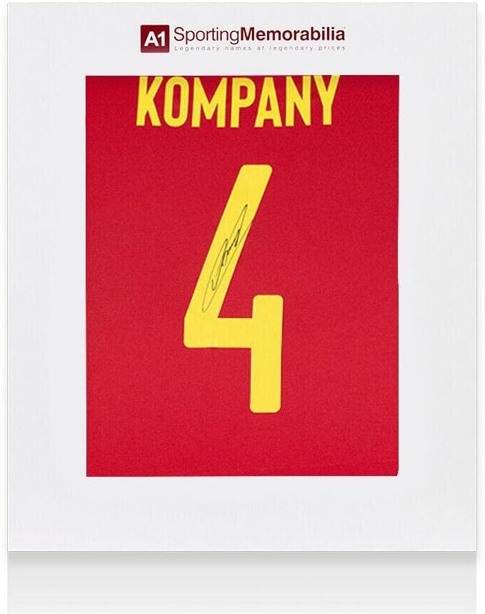 Vincent Kompany İmzalı Belçika Forması-2020-21, 4 Numara-Hediye Kutusu-İmzalı Futbol Formaları