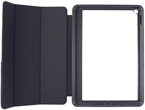 Premium Slim hard nylon carrying cube cover case with Pocket for Apple iPad (7. Nesil) - Siyah / Şeffaf