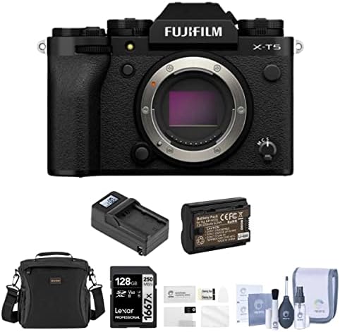 Fujifilm X-T5 Aynasız Dijital Fotoğraf Makinesi Gövdesi, 128GB SD Kartlı Siyah Paket, Omuz Çantası, Ekstra Pil, Şarj