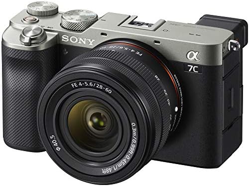 Sony a7c Aynasız Tam Çerçeve Kamera 2 Lens Kiti Vücut ile 28-60mm F4-5.6 + 50mm F1.8 SEL50F18 Gümüş ILCE7CL/S Paketi