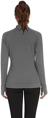 Pınspark Egzersiz Ceket Kadınlar için Tam Zip Uzun Kollu Yoga Atletik Koşu Aktif Spor Başparmak Delikleri ile