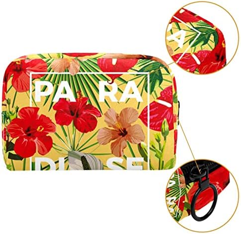TBOUOBT Kozmetik Çantası Kadınlar için, Makyaj Çantaları Ferah makyaj çantası seyahat hediyesi, Hawaii Çiçek Tropikal