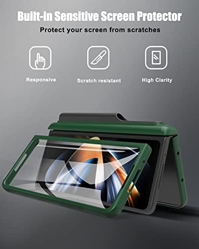 Samsung Galaxy Z Fold 4 için ATATOO, S Kalemlik ve Menteşe Korumalı, Dahili Temperli Ekran Koruyucu, Kaymaz Doku ve