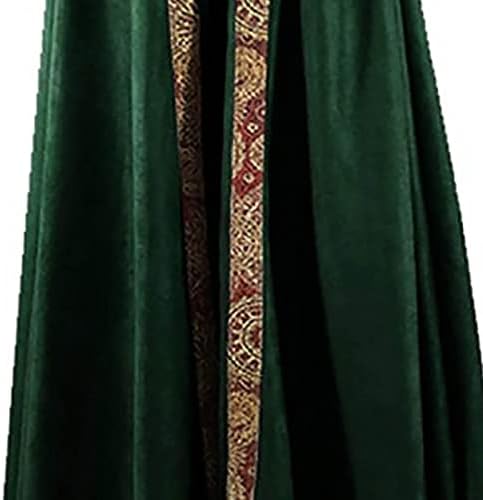 Ruzıyoog Kapüşonlu pelerin Kadınlar için Tam Boy Hoodies Robe Pelerin Üniforma Rönesans Ortaçağ Cadılar Bayramı Noel