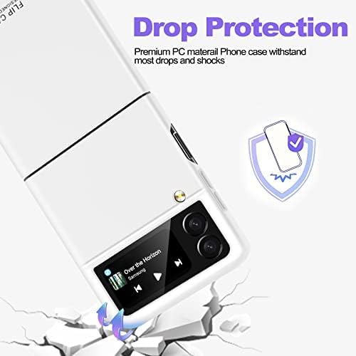 Samsung Galaxy Z Flip 4 Kılıf Ultra İnce Hafif Anti-Damla telefon kılıfı Aşınmaya Dayanıklı PC Malzeme Sert Kapak