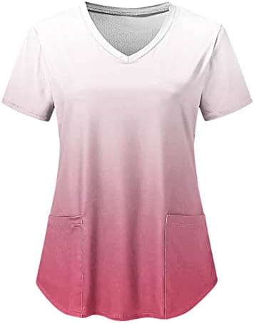 Hırka Kadınlar için Plaj Gömlek Gevşek Fit Yaz Üstleri Rahat Kare Boyun Puf Kısa Kollu T Shirt
