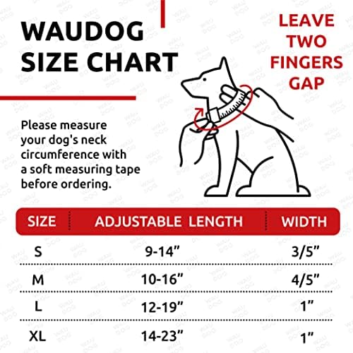 WAUDOG Yansıtıcı Pamuklu Köpek Tasması Küçük Orta ve Büyük Köpekler için Çevre Dostu Alt ila Naylon Yaka-QR ID Etiketli