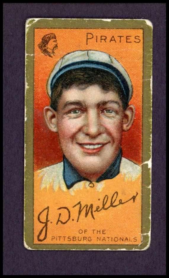 1911 T205 Nokta Miller Pittsburgh Korsanları (Beyzbol Kartı) ADİL Korsanlar