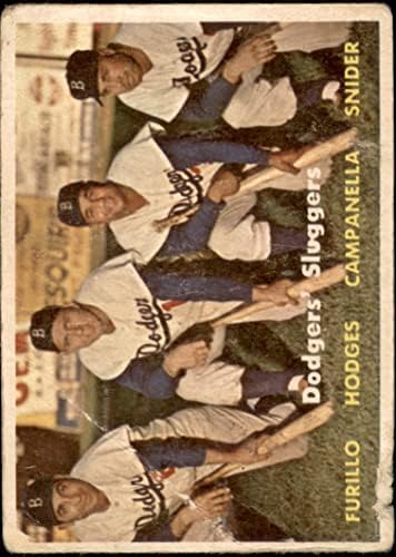 1957 Topps 400 Dodgers'ın Halsizleri Duke Snider / Roy Campanella / Carl Furillo / Gil Hodges Brooklyn Dodgers (Beyzbol