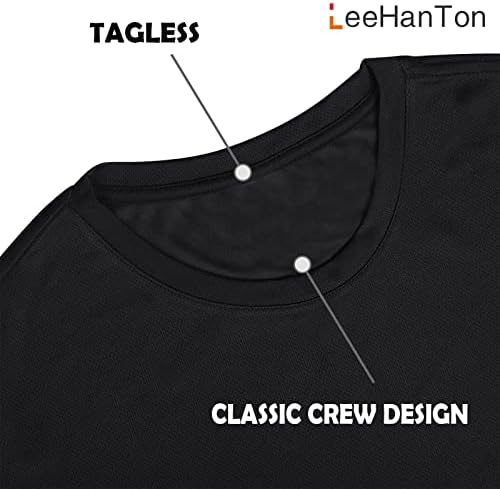 LeeHanTon erkek Atletik Koşu Ekip T-Shirt, Kırışıklık Ücretsiz Tees için Adam, Rahat Moda Kısa Kollu Gömlek, çeşitli
