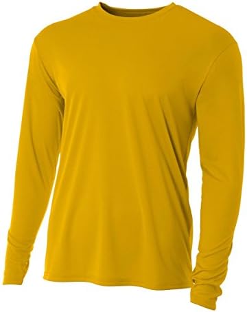 A4 erkek Soğutma Performansı Ekip Uzun Kollu Tişört
