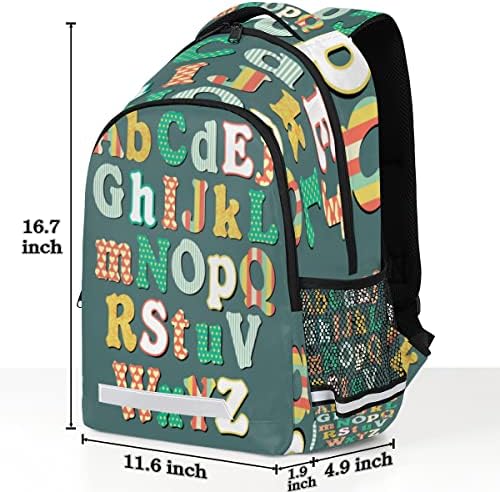 cfpolar Alfabe Tasarım Öğrenci dizüstü bilgisayar bölmeli sırt çantası okul sırt çantası Kadın erkek Üniversite Öğrencileri