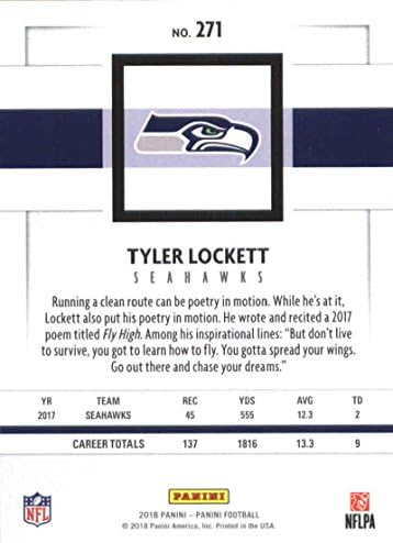 2018 Panini NFL Futbol 271 Tyler Lockett Seattle Seahawks Resmi Ticaret Kartı