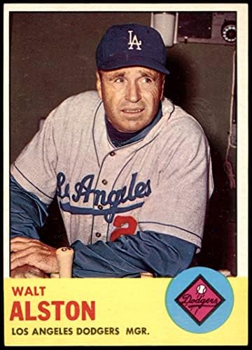 1963 Topps 154 Walter Alston Los Angeles Dodgers (Beyzbol Kartı) ESKİ / MT Dodgers