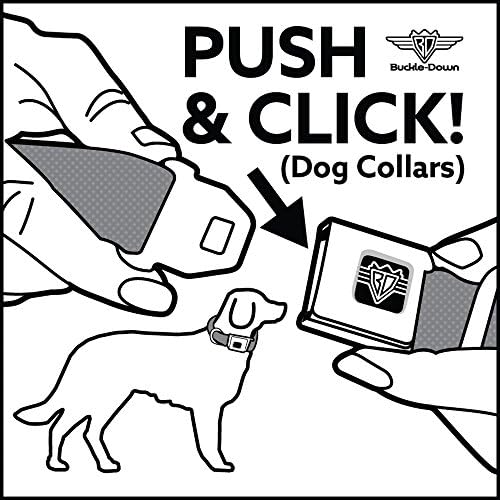 Toka-Aşağı Emniyet Kemeri Toka köpek tasması-NBC Jack İfadeler Dağınık Siyah / Beyaz-1.5 Geniş-Uyar 18-32 Boyun-Büyük