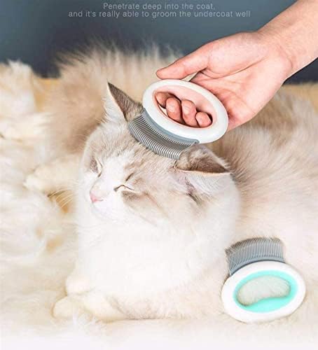 Flystcn Kedi Masaj Tarak Pet Saç temizleme fırçası Sevimli Kabuk Tarak Deshedding Aracı için Köpek Kedi (Renk: Yeşil)