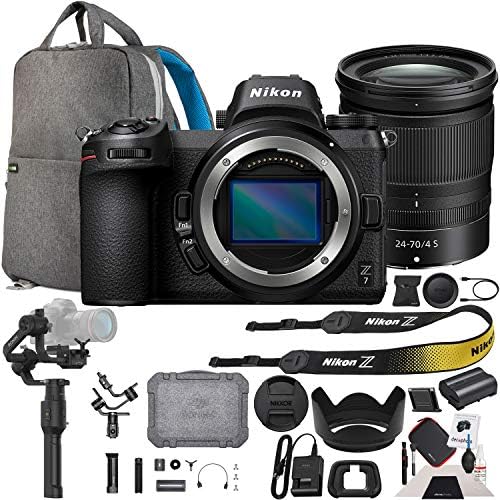 Nikon 1594 Z7 FX-Format 4 K Aynasız Fotoğraf Makinesi ile NİKKOR Z 24-70mm f/4 Lens Ronin-S 3-Axis Gelişmiş Gimbal