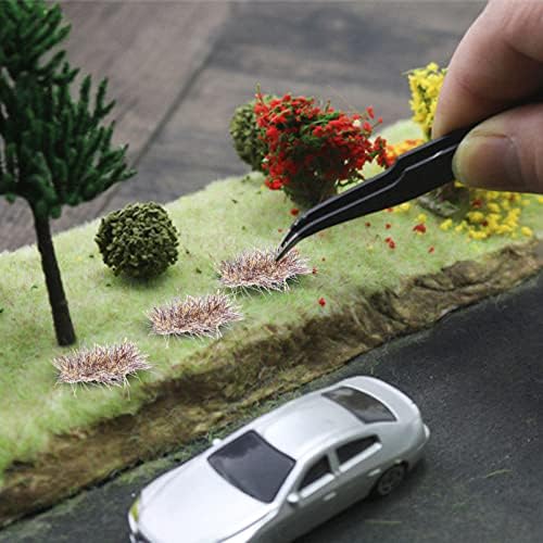 Yardwe Yeşillik Dekor 1 Kutu Statik Çim Tutamları Suni Çim Modeli Minyatür Demiryolu Savaş Oyunu Manzara Çim Tutam