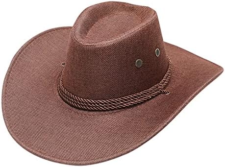 Batı kovboy şapkası Erkekler Kadınlar için Geniş Ağız güneş şapkaları Yaz UV Şapka Cowgirl Kapaklar Klasik Roll Up