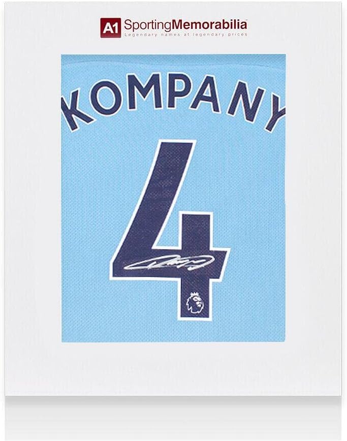Vincent Kompany İmzalı Manchester City Forması-2020-21, 4 Numara-Hediye Kutusu-İmzalı Futbol Formaları