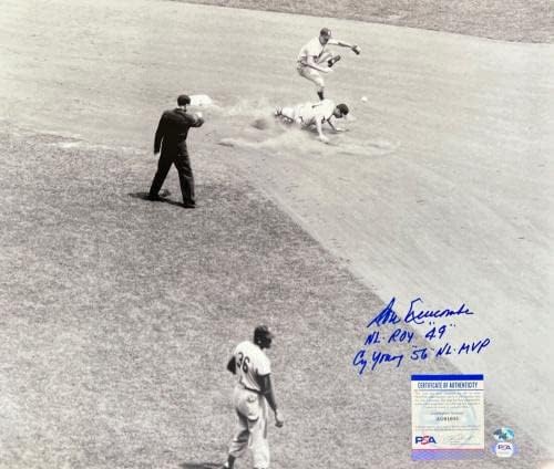 Don Newcombe-Brooklyn / L. A. Dodgers İmzalı 16x20 Fotoğraf W. Yazıtlar PSA 1605-İmzalı MLB Fotoğrafları
