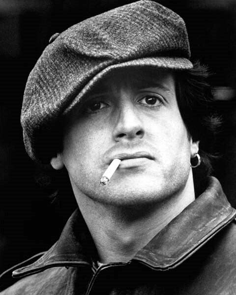 Sylvester Stallone sigara ağız giyen kap Kayalık 3 5x7 inç fotoğraf