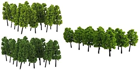 NUPART 40 Pcs Mini Plastik Modeli Ağaçları 1/100 1/200 HO Z Sacle için Diorama Peyzaj Mikro Dünya Küçülür Sevimli