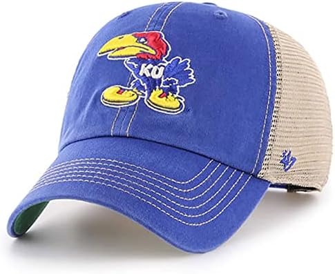 '47 Kansas Jayhawks Vintage Trol Temiz Ayarlanabilir Snapback Mavi şoför şapkası, Bir Boyut