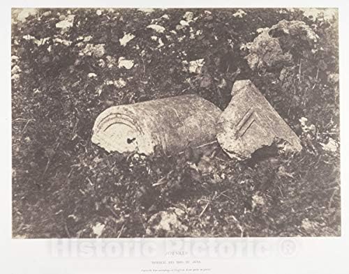 Historic Pictoric Photo Print : Auguste Salzmann - Jérusalem, Tombeau des Rois de Juda, Couvercle de sarcophage et