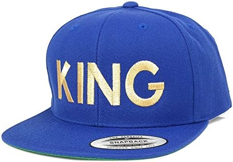 Trendy Giyim Mağazası Flexfit King Metalik Altın İşlemeli Düz Bill Snapback Cap