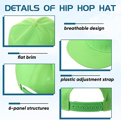 24 Adet Klasik Snapback Şapka beyzbol şapkası Hip Hop Tarzı Düz Fatura Şapka Erkekler Kadınlar için Ayarlanabilir