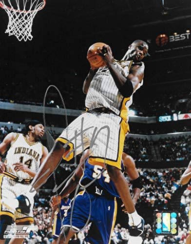 Jermaine o'neal imzalı Indiana Pacers basketbol 8x10 fotoğraf COA