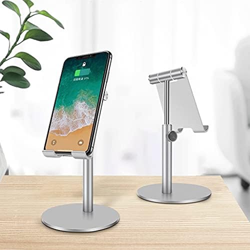 WPYYI cep telefon standı Masa, Yükseklik Açısı Ayarlanabilir telefon standı, Masaüstü Sağlam Alüminyum Metal telefon