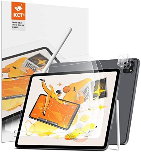 KCT [3+2 PAKET] Paperfeel Ekran Koruyucu ile Uyumlu iPad Pro 11 inç 2022 & 2021 & 2020 (4. ve 3. ve 2. Nesil) Kamera