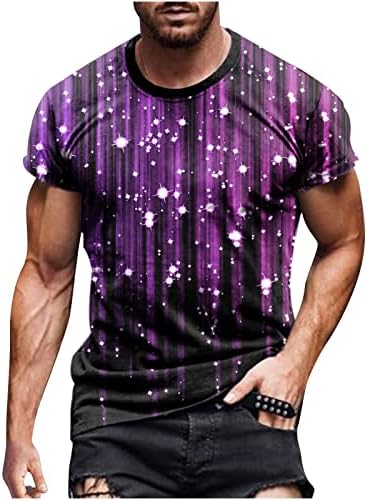 Yaz T - Shirt Erkekler için Moda 3D Baskılı Kısa Kollu Yuvarlak Boyun Rahat Bluz Spor Casual Tee Gömlek Kazak Tops