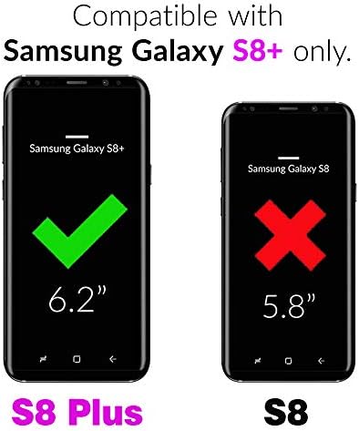 Samsung Galaxy S8 Artı Cüzdan Kılıf ve Temperli Cam Ekran Koruyucu ile uyumlu Deri Flip Kart Tutucu Kickstand Telefon
