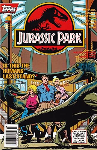 Jurassic Park 4 (Gazete bayii ) VF / NM; Topps çizgi roman