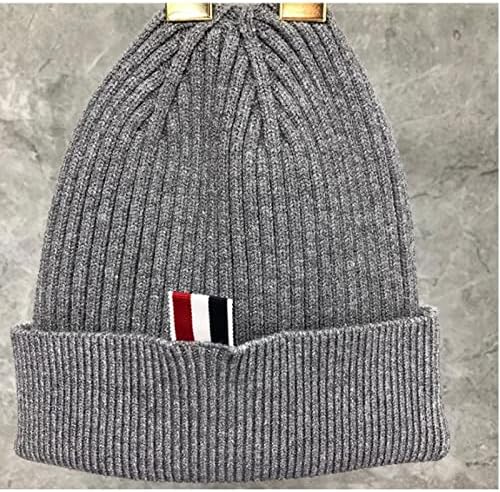 WENLII Moda Marka Örme Şapka Kış Sıcak Kasketleri Rahat Hip Hop Şapka Erkek Kadın Yün Pamuk Elastik Şapka Unisex (Renk:
