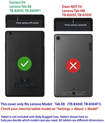 BobjGear Bobj Sağlam tablet kılıfı için Lenovo Tab E8 TB-8304F, TB-8304F1, TB-8304N, TB-8304 Çocuk Dostu (Rockin'