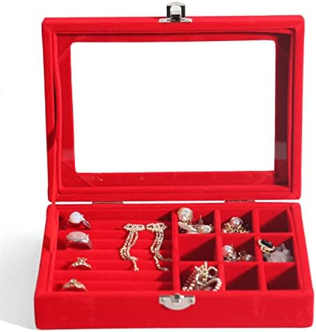 Kukla gösterisi Kadın Mücevher Kutusu Saklama Kutusu Masaüstü Mücevher Saklama Kutusu Küpe Kolye Teşhir Kutusu Çıkarılabilir