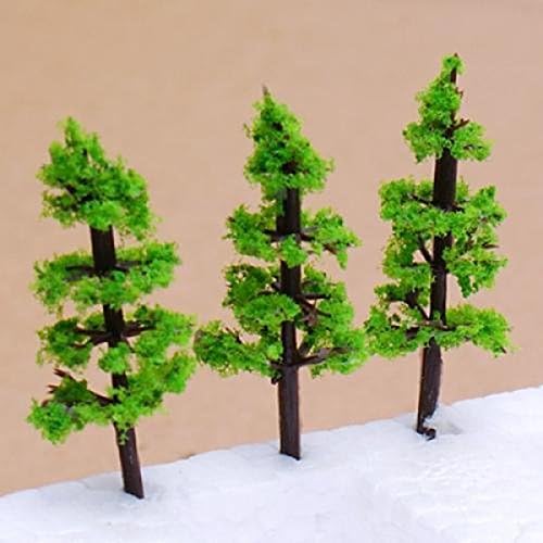 Veemoon Yeşil Dekor 100 adet Model Ağaç Gövdeleri Seti Tren Manzara Manzara 1: 160-1: 220 (Yeşil) bitkiler Dekor