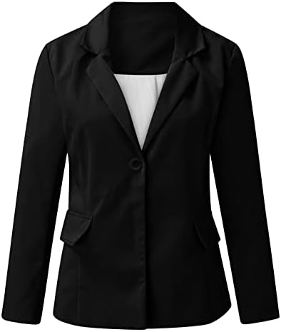 RMXEı kadın Casual Yaka Açık Ön Uzun Kollu Iş Ofis Takım Elbise Ceket Ceket