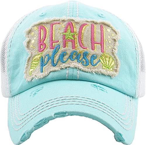 KBETHOS Plajı Lütfen Kadın Örgü Beyzbol Şapkası