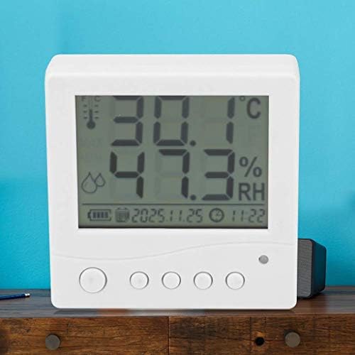 WDBBY yüksek hassasiyetli sıcaklık ve nem ölçer kapalı ev duvara monte elektronik termometre kuru ve ıslak bebek odası